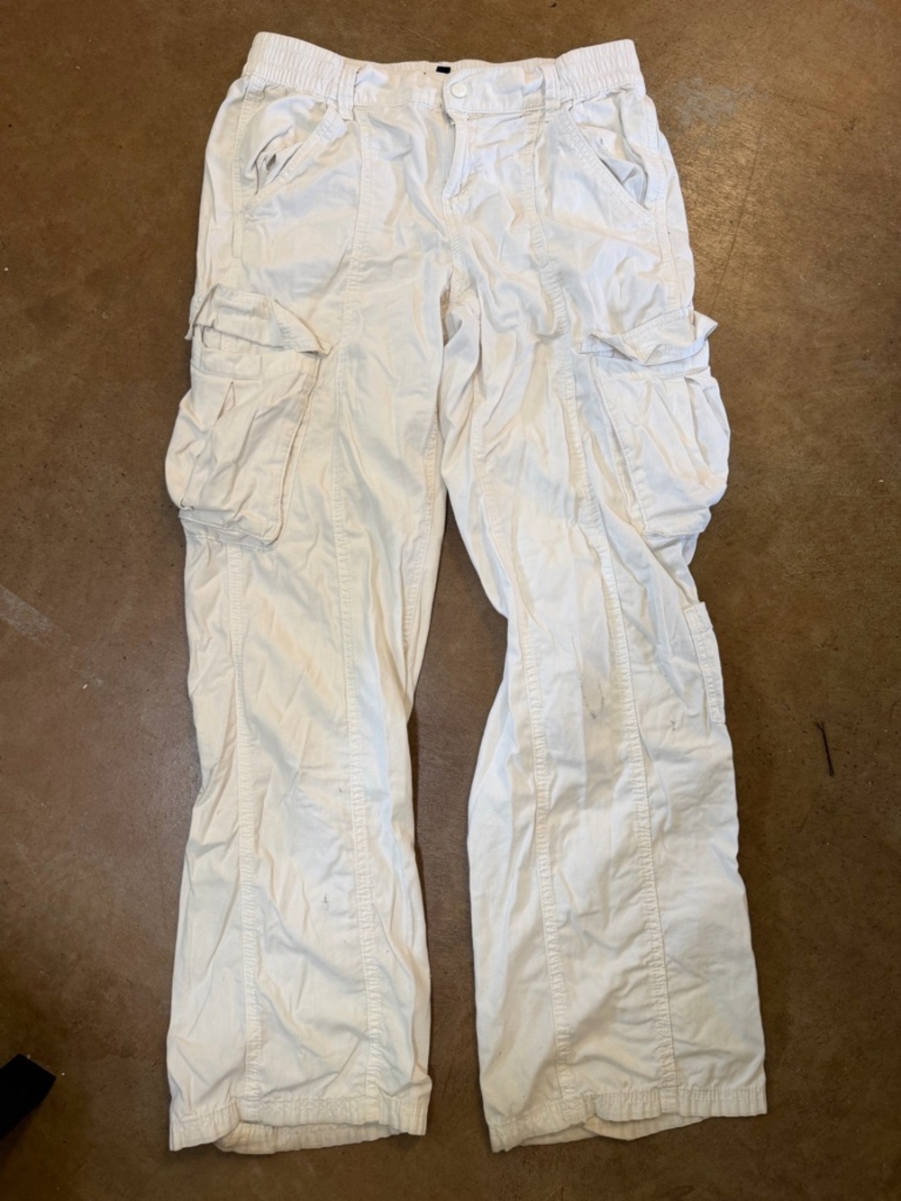 Women's White Cargo Pants - Casual Utility Style